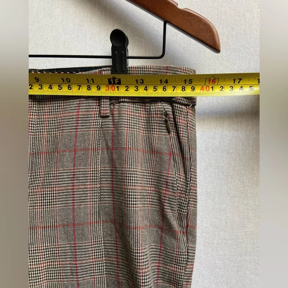Anthropologie Houndstooth Grid Plaid taper trouser pants Sz 8 - Picture 11 of 12